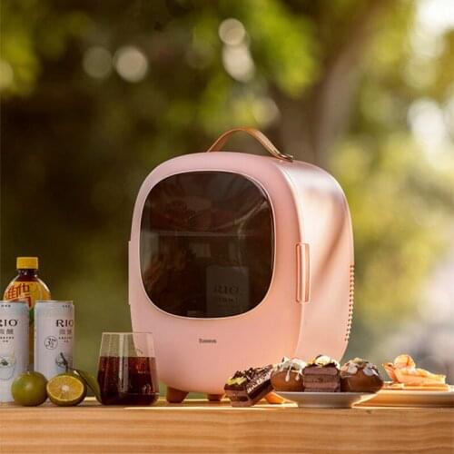 8L Mini Car Fridge Travel Fridge Portable 12V Cooler and Warmer Car Home Office Skincare Multi-purpose Fridge Skin Care Fridge