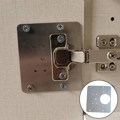 Hinge Repair Plate with Screws Stainless Steel Self Supporting Foldable Table Cabinet Door Furniture Drawer Hinge Repair Tools