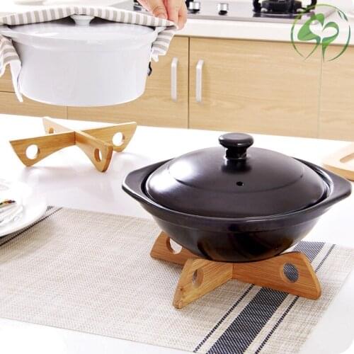 Heat Resistant Pan Trays Removable Pot Bamboo Dish Rack Holder Kitchen Cooking Insulation Pad Bowl Cup Coasters