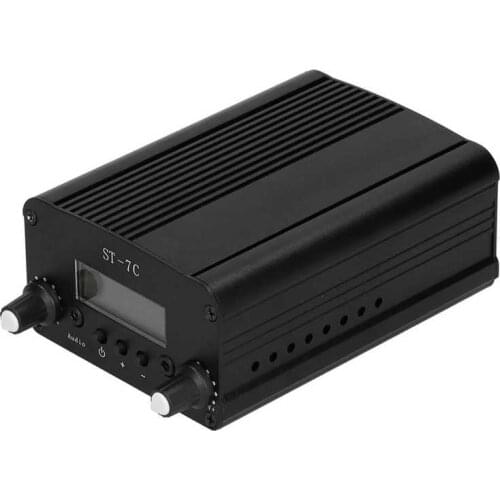 Broadcast Transmitter Self-Set FM Radio Stereo Station with LCD Screen US Plug 100-240V 1/7W Broadcast Transmitter
