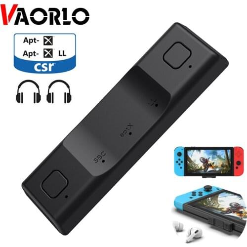 VAORLO CSR 5.0 TypeC Bluetooth Audio Transmitter AtpX/AptX LL Low Latency For Nintendo Switch /Switch Lite/PS4 Wireless Adapter