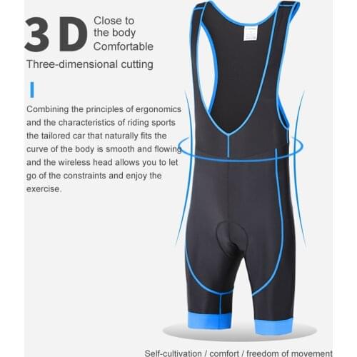 Cycling suit Shorts Men Bib Shorts summer MTB bike silicone cushion cycling pants Shockproof 3D Pad breathable cycling Equipment