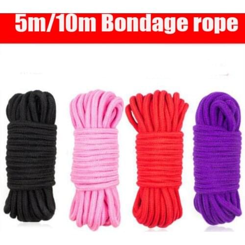 IGRARK Sex Slave Bondage Rope Soft Cotton Knitted Rope BDSM Restraint Sex Toys For Couple Women Man Exotic Toys Roleplay 5M 10M