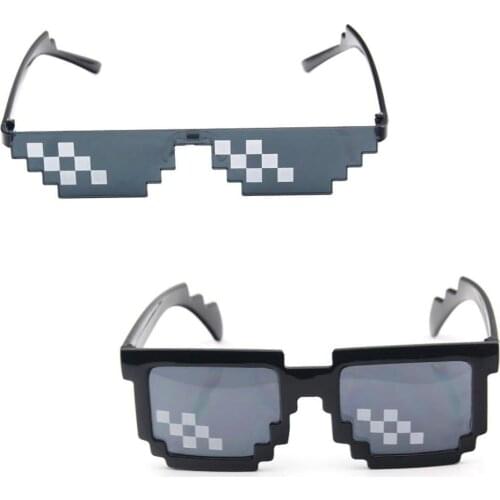 1PC Motocycle Bike Pixelated Mosaic Funny Sunglasses UV Protection Thug Life Eyewear Women Men Mosaic Cycling Sunglasses