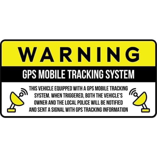 4"*2" Warning GPS Mobile Tracking System Stickers, Vinyl Decals