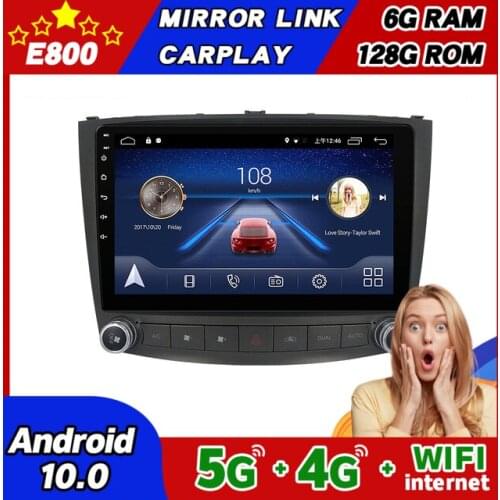 NEW 6GB ram 128GB rom 2 Din Car Radio Navigation GPS Bt Player 9 Inch Screen For Lexus Is 250 Android 10 Stereo Head Unit WIFI