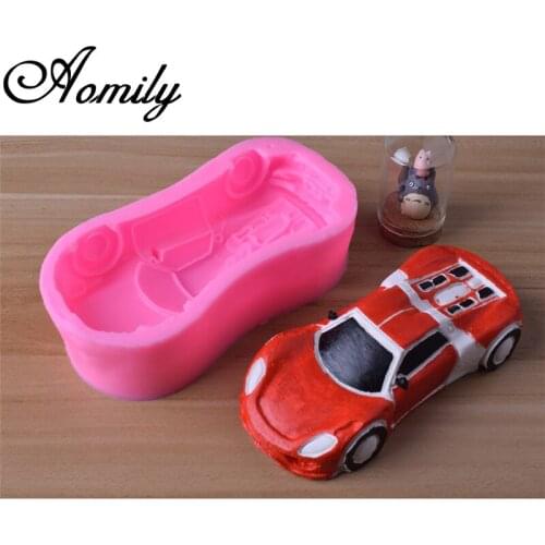 Aomily 3D Car Silicone Cake Molds Sport Car Toy Car Chocolate Mousse Jelly Candy Bakeware Mold DIY Pastry Soap Mould Baking Tool