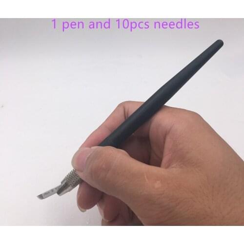 Free shipping Manual tattoo pen Eyebrow Tattoo Microblade Pen Permanent Makeup Microblading Eye Lip Tattooing Machine pen kit