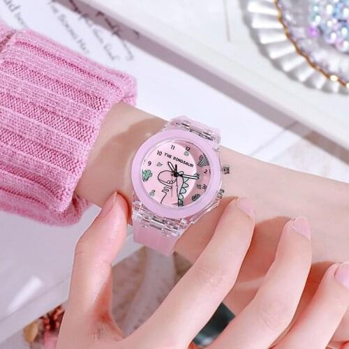 New LED luminous children watch cartoon cartoon Frozen wristwatch boy girl student watch show dress up toys Christmas gift