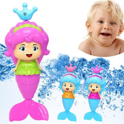 Baby Bath Toys Bath Tub Fun Cute Swimming Mermaids Bathroom Baby Bath Toy Wind Up Floating Water Toy for Kids детские игрушки 5
