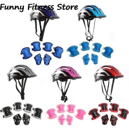 Children Protector Skateboard Skating Cycling Protection Elbow Guard Knee Pads Bike Bicycle Riding Safety Helmet Hard Kneepad