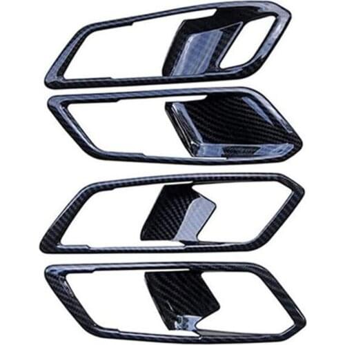 For 3 Series G20 2020 Car Accessories Carbon Fiber Inner Door Handle Pull Doorknob Bowl Decoration Cover Trim 4 Pcs