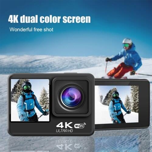 4K 60FPS 24MP 2.0 Touch LCD Action Camera EIS Screen WiFi Waterproof Remote Control 4X Zoom Sport Video Recorder