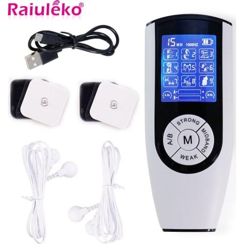 EMS Tens Muscle Stimulator Electrical Pulse Acupuncture Therapy Massager Dual Channel Digital Relax Massage Machine Full Body