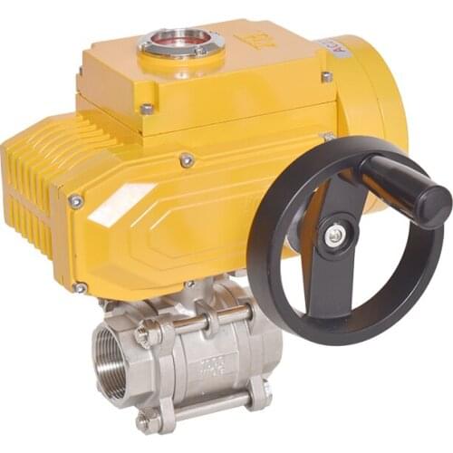 AC220V Electric stainless steel explosion-proof three-piece wire buckle ball valve high temperature resistant floating valve