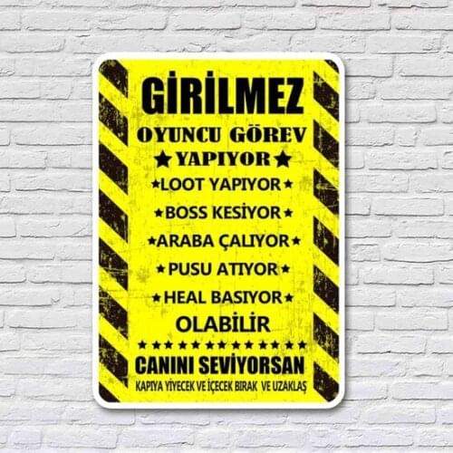 Geekbeyi Gamer No Trespassing wall Decor wall graphics gráficos de parede настенная графика