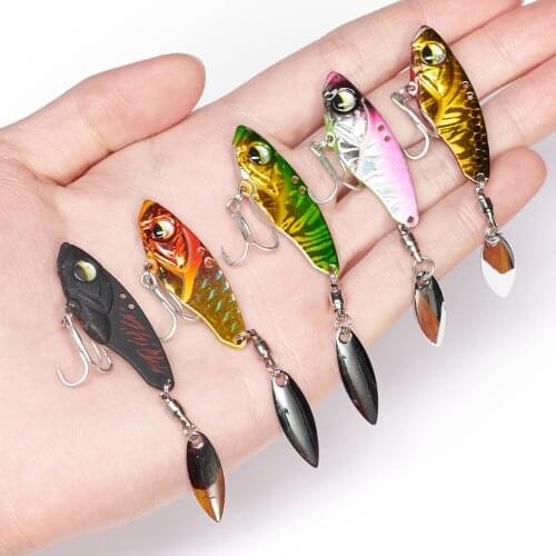 Artificial Fishing Lure Jigging Metal Vib Lure Hard Bait Spoon Jig Painting 5/7/10/14/18g Wobbler Vibration Pike Swim Tackle