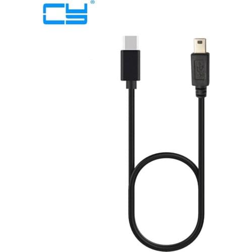 USB 3.1 Host OTG Type C Male to mini USB Type B Male Adapter Cable For Mobile Hard HUB Camera for Macbook & Google Chromebook