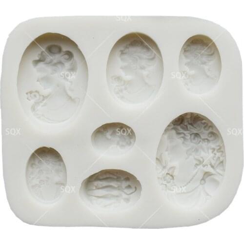 3D Ms. head Silicone mold Soap Chocolate Cake Silicone Cake Molds Fondant Cake Decorate SQ1699