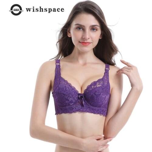 Spring, Summer, Autumn and Winter Thin One Sexy Lace Bra Vice Milk There Is a Steel Ring Gather Together Comfortable Underwear