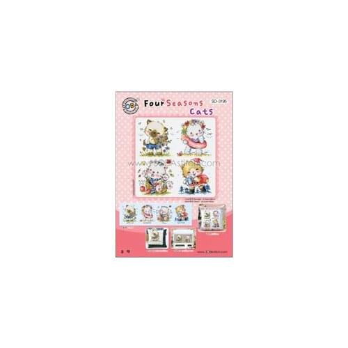 TD Counted Cross Stitch Kit Fan blowing a fan Handmade Needlework For Embroidery 14ct Cross Stitch SODA 3195