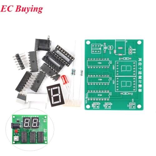 DY Kit Two Digit Decimal Counter CD4518 Kit Two 2 Bit Bigit Training Counter Parts 5V Electronic Project Teaching Suit