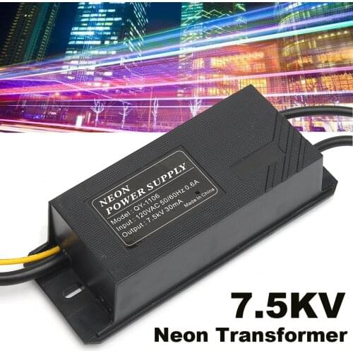 Neon Electronic Transformer 7500V 7.5KV 30mA Power Supply Rectifier Kit Black