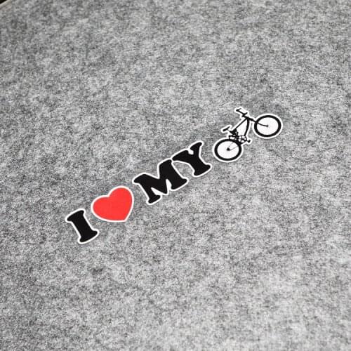 NO.S082 Bicycle Reflective Sticker I LOVE MY BIKE MTB Waterproof Warning Mark Warning Stickers