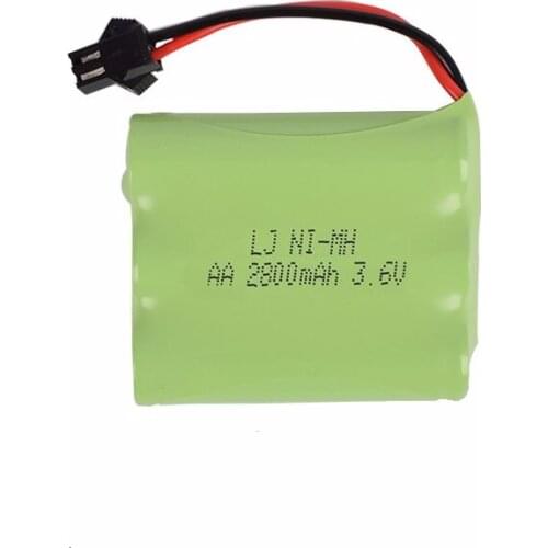 M Model ) 3.6v 2800mah NiMH Battery For Rc toy Car Tanks Trains Robot Boat Gun Ni-MH AA 2400mah 3.6v Rechargeable Battery 1Pcs