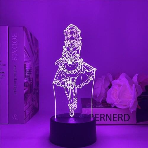 Genshin Impact Noelle night light maid led popular game characters childrens bedroom decoration bedside sleep colorful lights