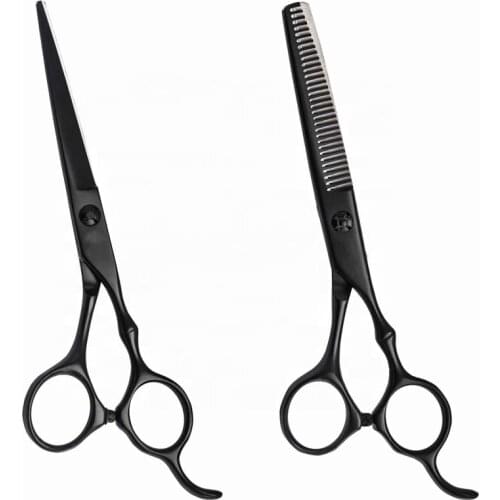 6 Inch Hair Cutting Barber Scissor Black Professional Scissors Japanese Shears Peluqueria Sccesorios Profesional