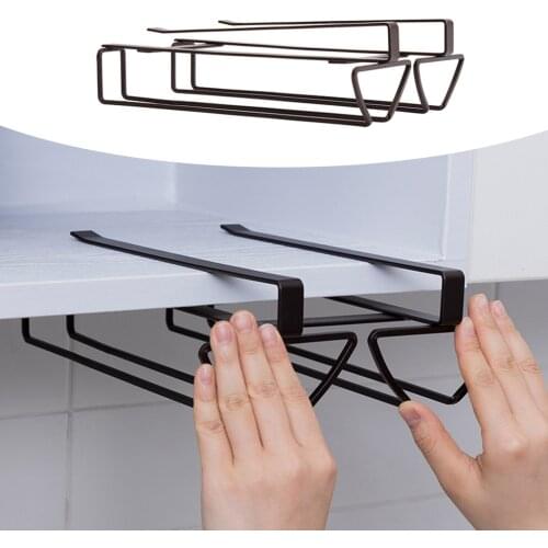 Under Cabinet Wine Rack Glasses Stoage Stemware Red Wine Glass Rack Holder for Bar Kitchen Wine Storage Rack Home Decoration