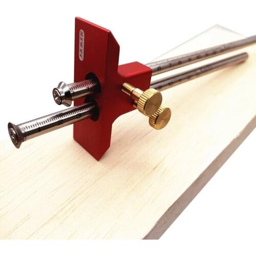 Woodworking 0-130mm Marking Gauge Stainless Steel Scriber Ruler Carpentry European Double Head Scribe Gauge