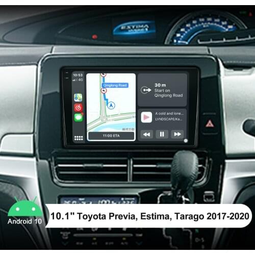 Android 10.0 Touch Screen 10.1 Inch 1280*800 Android Auto Steering Wheel Fast Boot 4G For Toyota Previa Estima Tarago 2017-2020