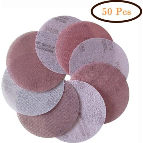 3 Inch 75MM Mesh Sanding Discs Alumina Hook & Loop Dust Free Anti-Blocking Sandpaper for Car Wood Stone Polishing Grinding