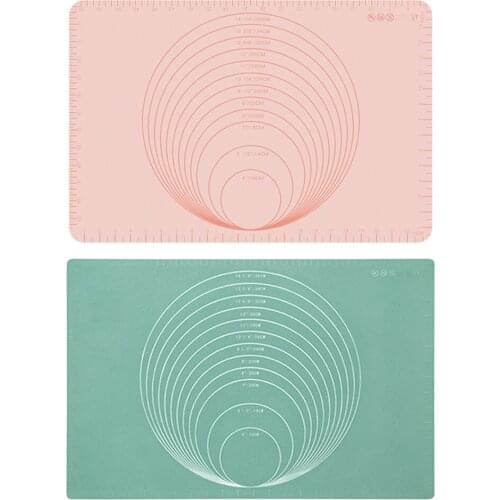 Silicone Heat Resistant Baking Mat Non-Slip Pastry Mat for Rolling Dough, Fondant Mat with Measurements, Large Thick Counter Mat
