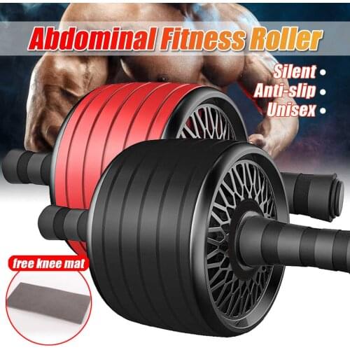 New 2 in 1 Ab Roller&Jump Rope No Noise Abdominal Wheel Ab Roller with Mat For Arm Waist Leg Exercise Gym Fitness Equipment
