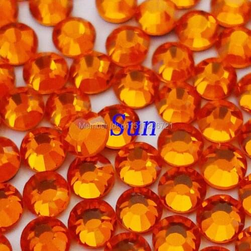 SS6~SS20 Sun Flatback Hot-Fix Crytal DMC Rhinestone glue loose bead Bag shoe nail decoration loose rhinestone glass with glue