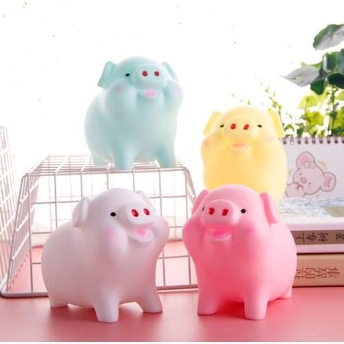 Piggy LED Night Light for Kids Silicone Luminous Toddler Night Light Switch Control Desktop Decoration for Baby Bedroom