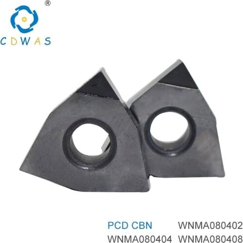 WNMA080402 WNMA080404 WNMA 080408 PCD CBN Diamond Cubic boron nitride Plate Inserts External Turning Tool Blade CNC Lathe Tools