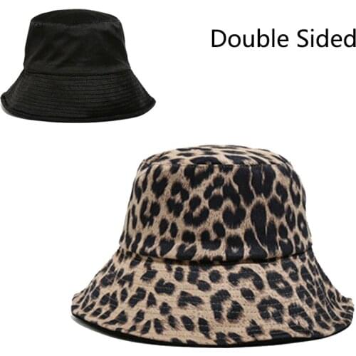 Women Bucket Hat Fisherman Hat Cotton Leopard Cap Female Womens Summer Hat Trend Crayons Cute Print Fashion Harajuku Cap