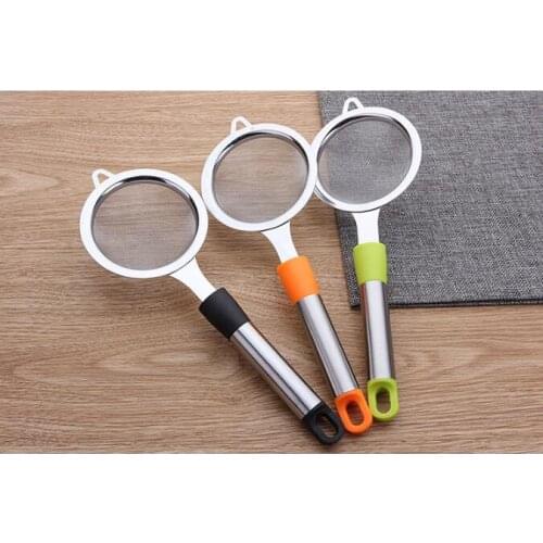 1PC Stainless Steel Wire Fine Mesh Oil Strainer High Quality Flour Sifter Sieve Colanders DIY Kitchen Tools KX 234