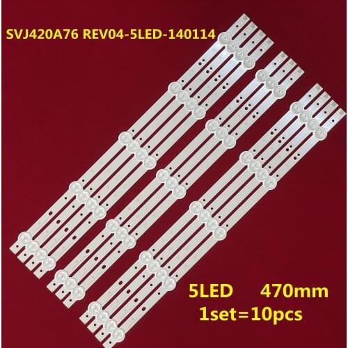 10Pieces/lot for Changhong 42C2000 light bar SVJ420A76 REV04-5LED-140114 LCD backlight bar 47CM 100%new