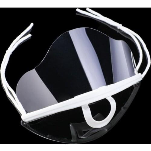 10PCS Mask Catering Transparent Mask Anti-fog Environmental Protection Plastic Food Hotel Kitchen Prevent Saliva for Wholesale