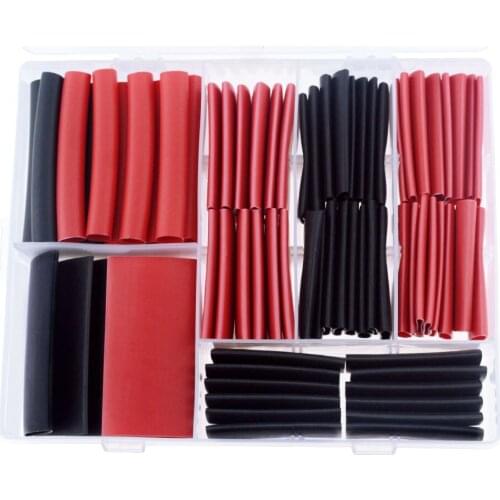 74PCS Waterproof 3:1 With Glue Dual Wall PE Heat Shrinkable Tube Shrinking Assorted Wrap Wire Cable Polyolefin Insulated Sleeve