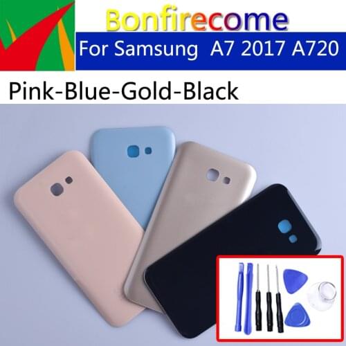 A720 For Samsung Galaxy A7 2017 A720 A720F SM-A720F Housing Battery Cover Back Cover Case Rear Door Chassis Shell Replacement