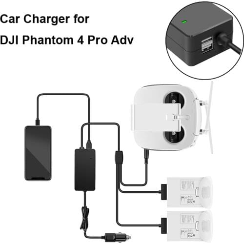 For DJI Phantom 4 Pro Advanced Drone Battery Car Charger Remote Control Vehicle Charger Portable Fast Outdoor Travel Charging