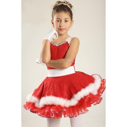 Feather Sequin Ballet Dress Children Adult Latin Dance Costume C21