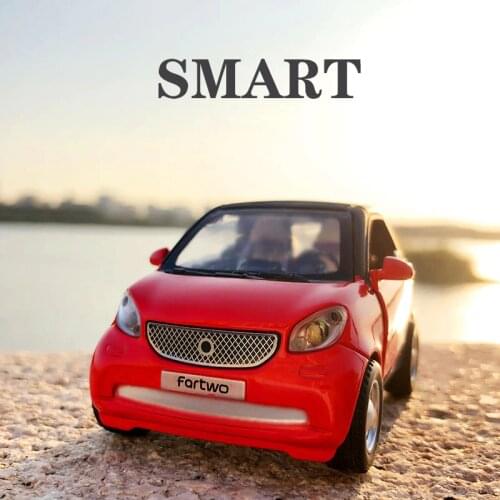 Free Shipping Smart Fortwo Toy Vehicles Diecast Model Cars-Toy For Children Metal Cars For Brithday Decoration