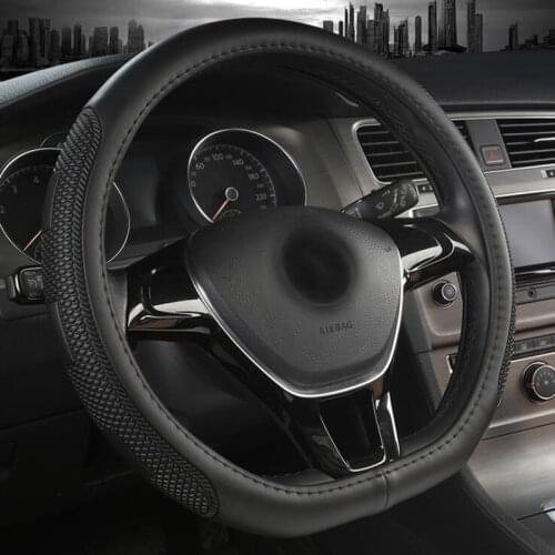 Car Steering Wheel Cover D Shape Leather For Volkswagen Golf 6 7 Polo Passat Tiguan 2016 2017 2018 For Kia Sportage Optima K5